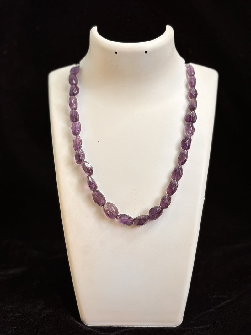 Amethyst Purple Faceted Necklace
