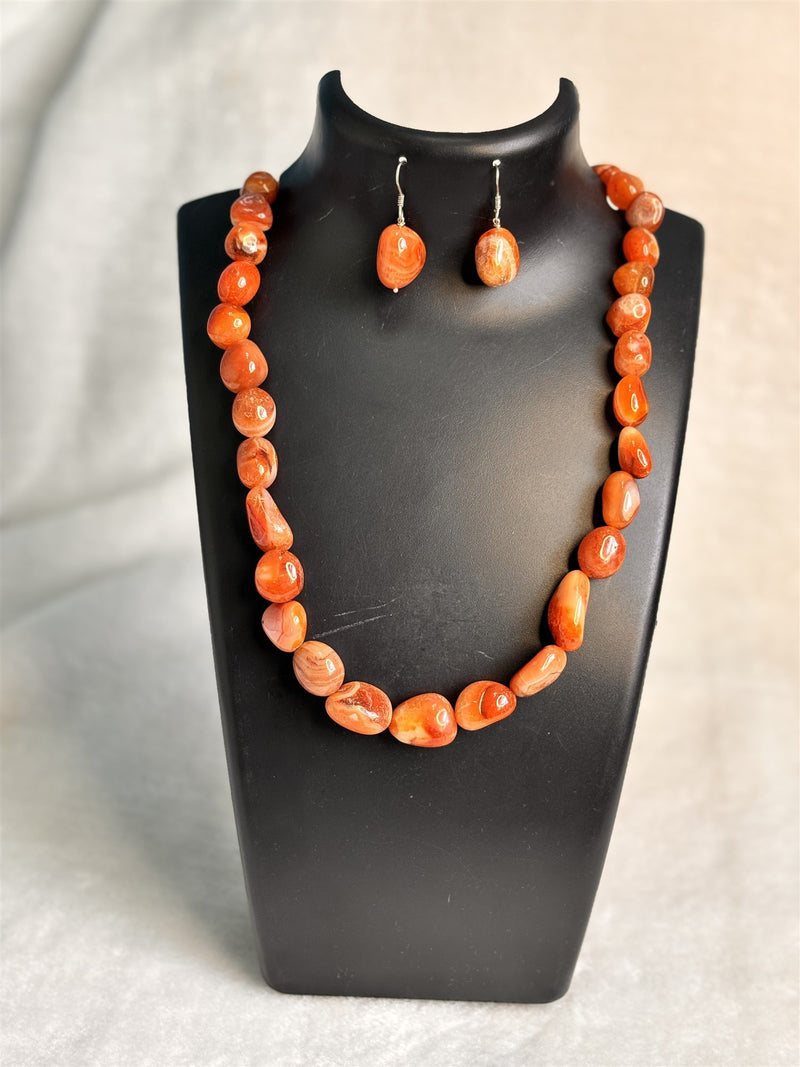 Carnelian Tumble Necklace - RUV0051
