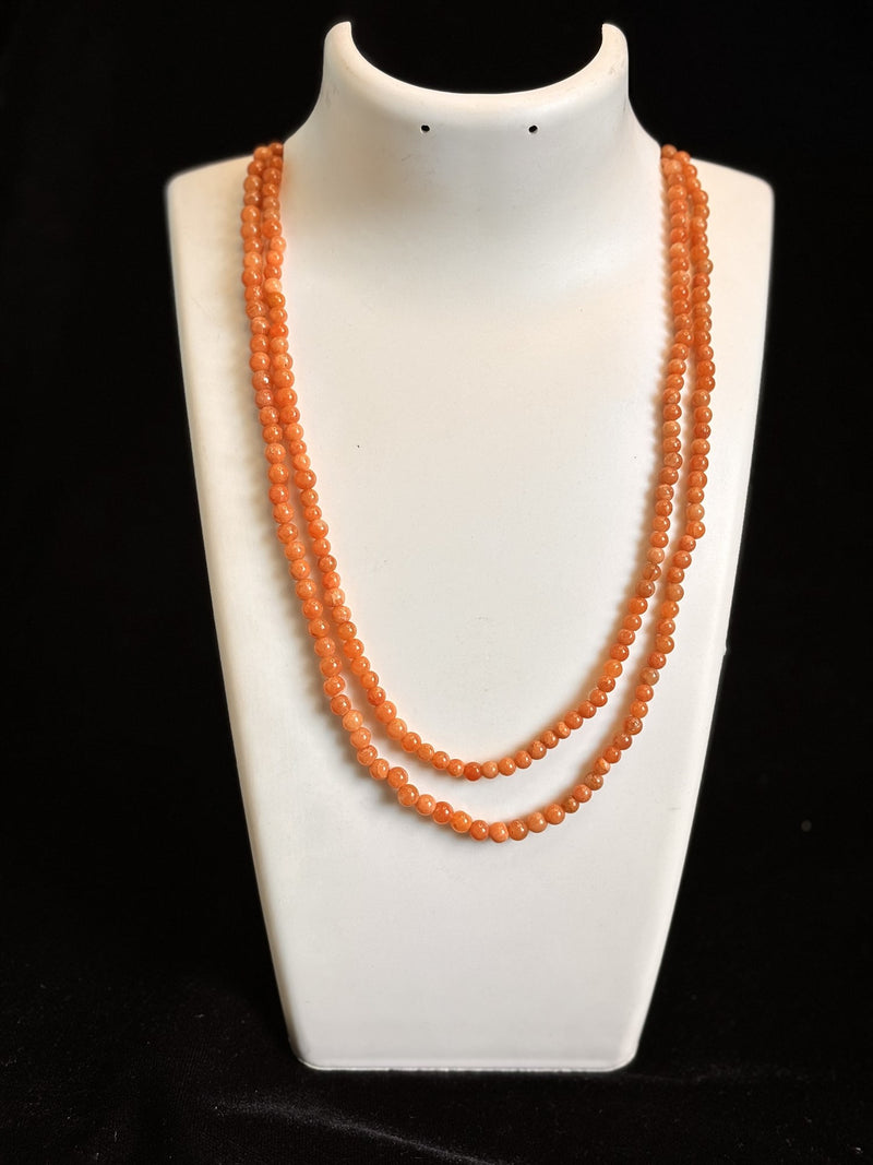 Carnelian Round Necklace (2 Strands)