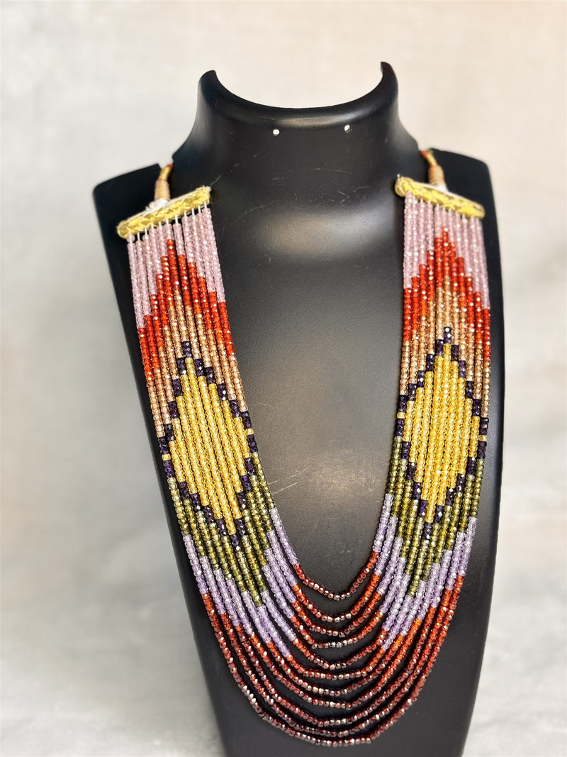 Crystal Multistone Necklace (11 Strands)