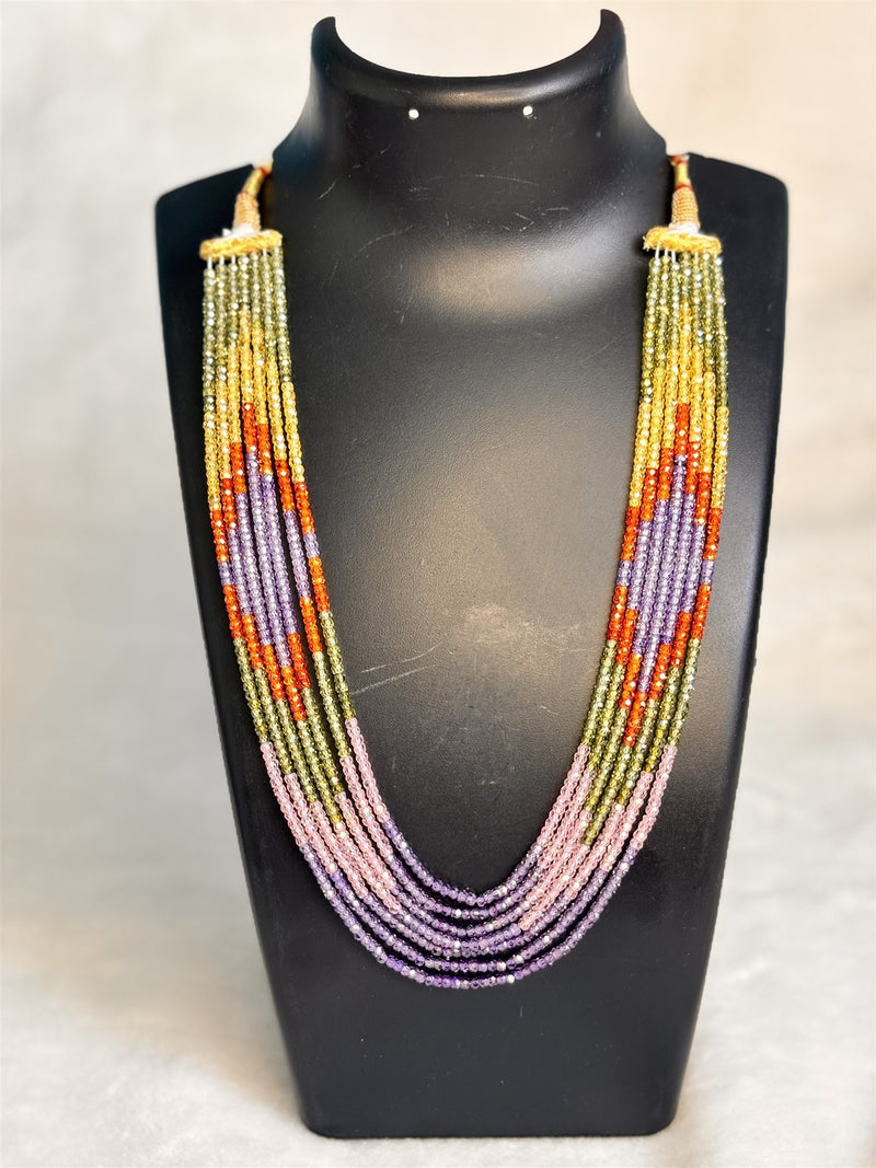 Crystal Multistone Necklace (7 Strands)