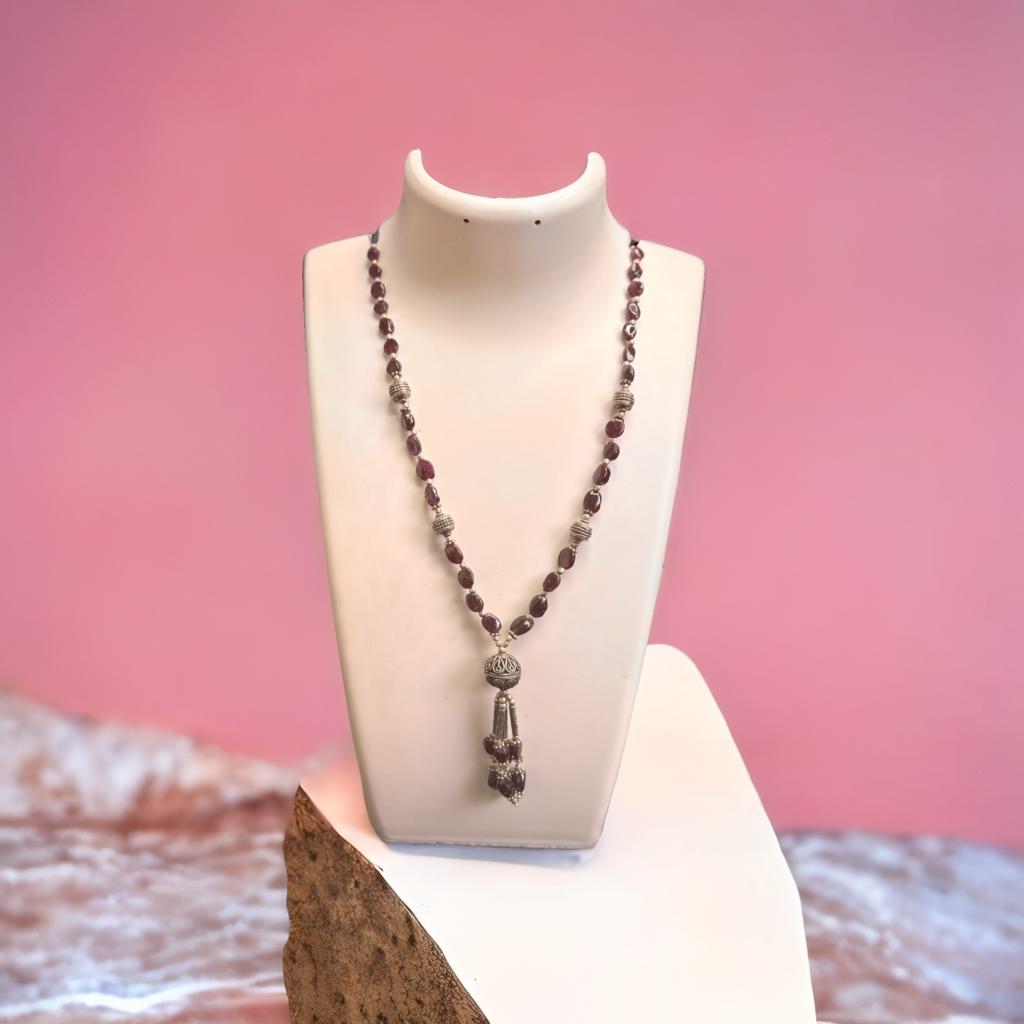 Garnet Dark Red Necklace