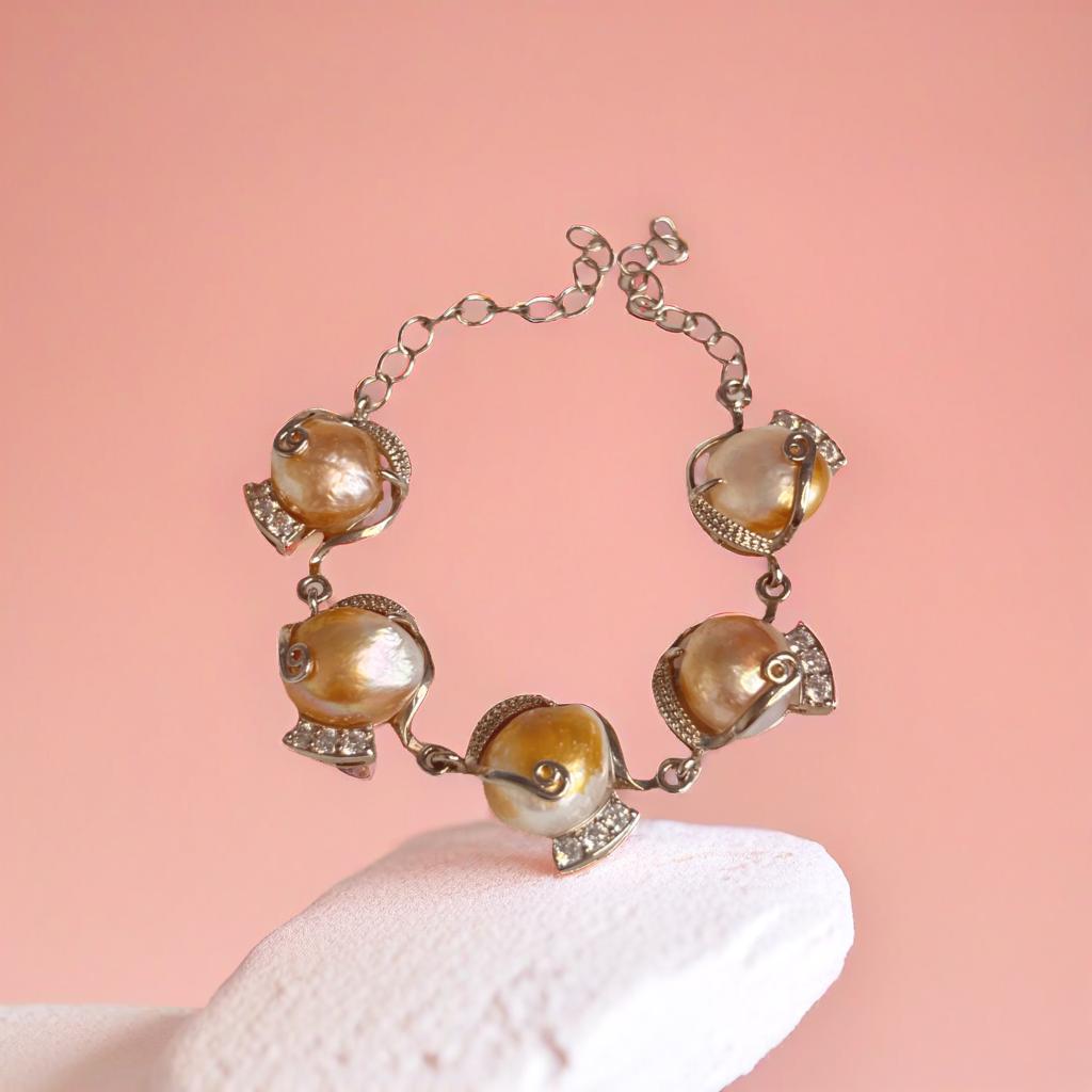 Golden Pearl Bracelet