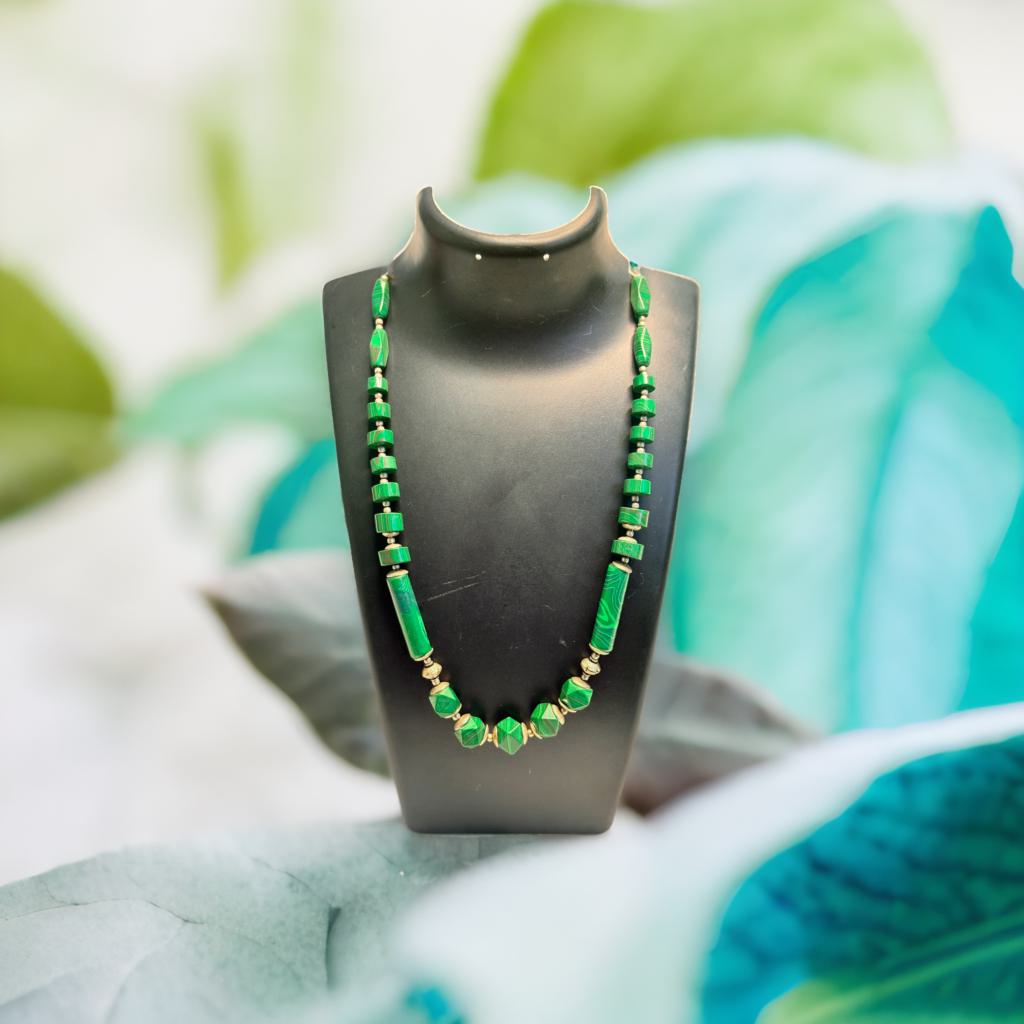 Malachite Green Multishaped Necklace