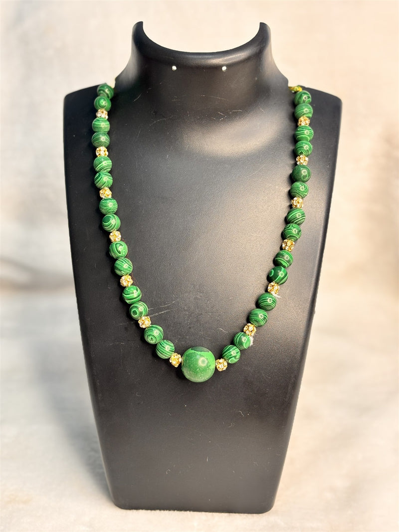 Malachite Green Round Necklace