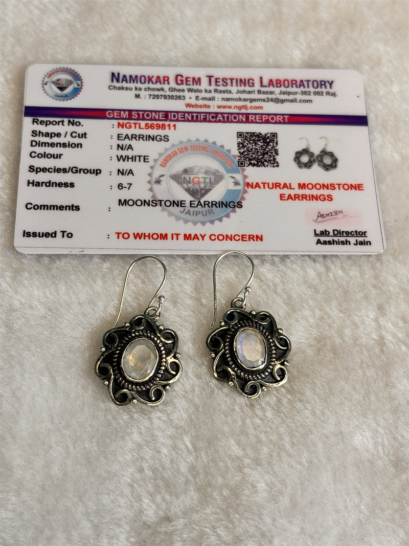 Natural Moonstone Earrings