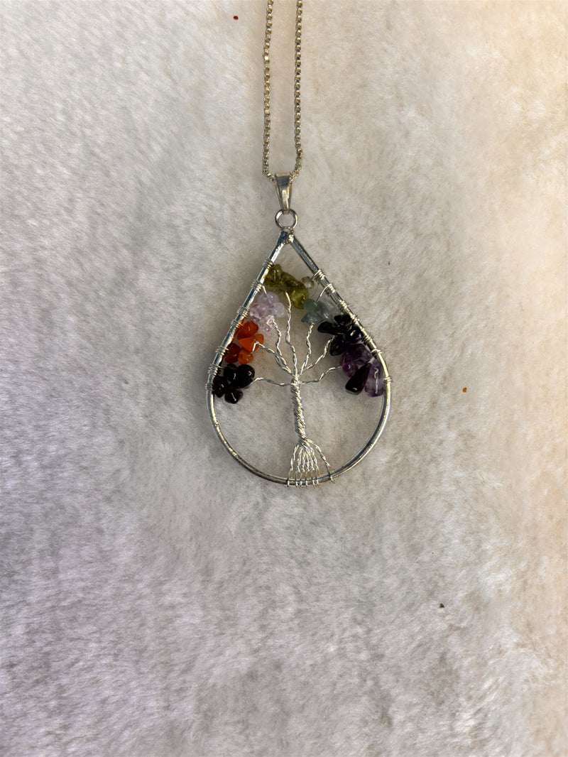 Tree of Life Healing Crystal Pendant