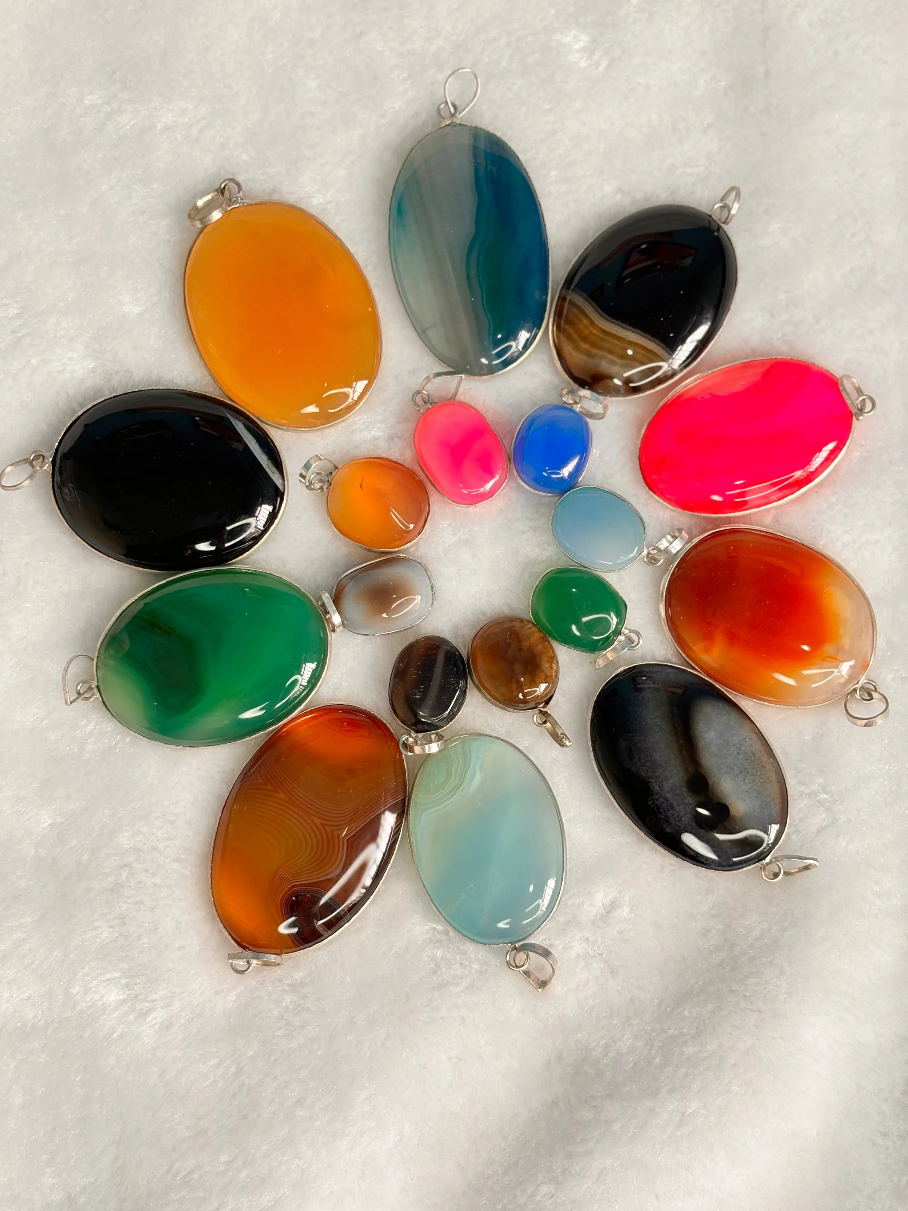 Big & Small Agate Pendants My Store