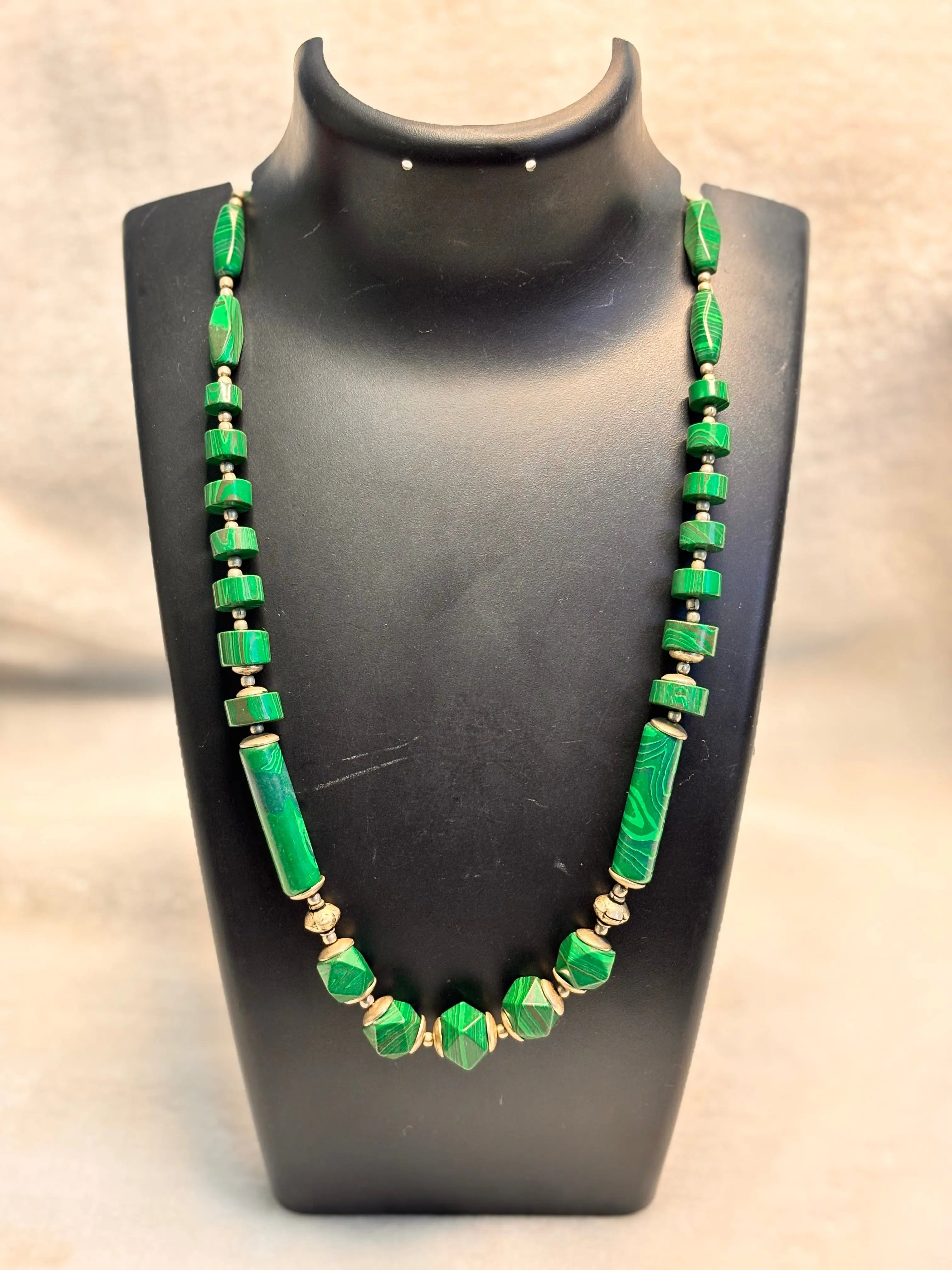 Malachite Green Multi-Shaped Necklace My Store