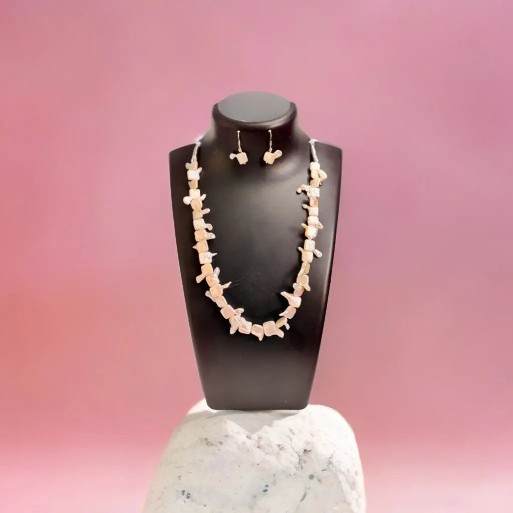 Pearl Fresh Water Uneven Shape Necklace My Store