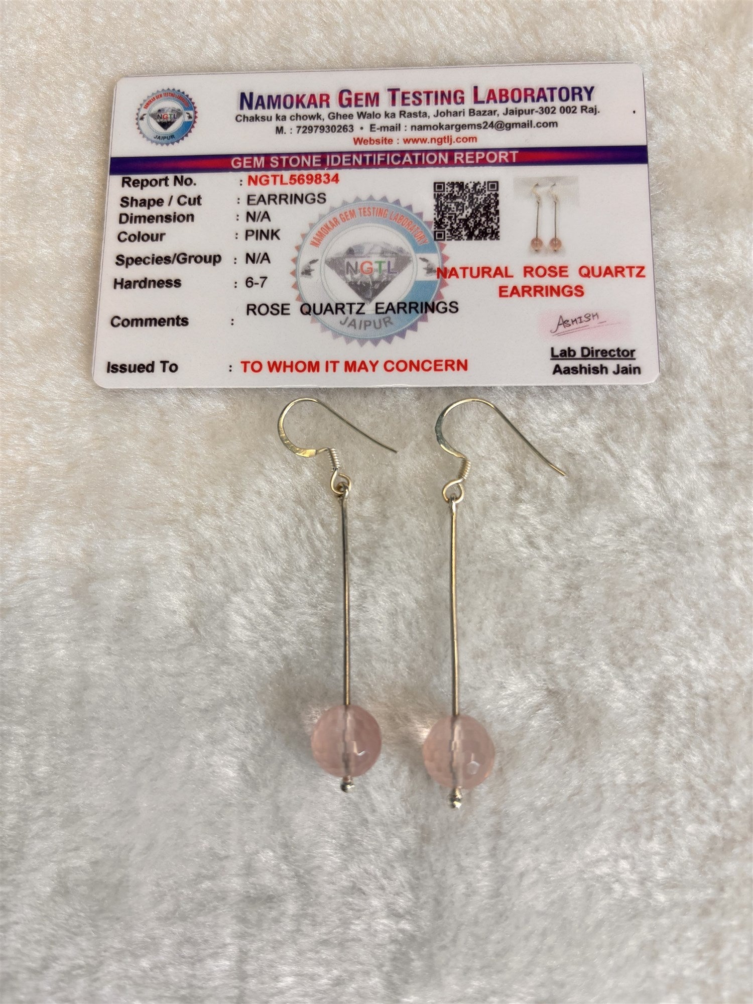 Rose Quartz drop