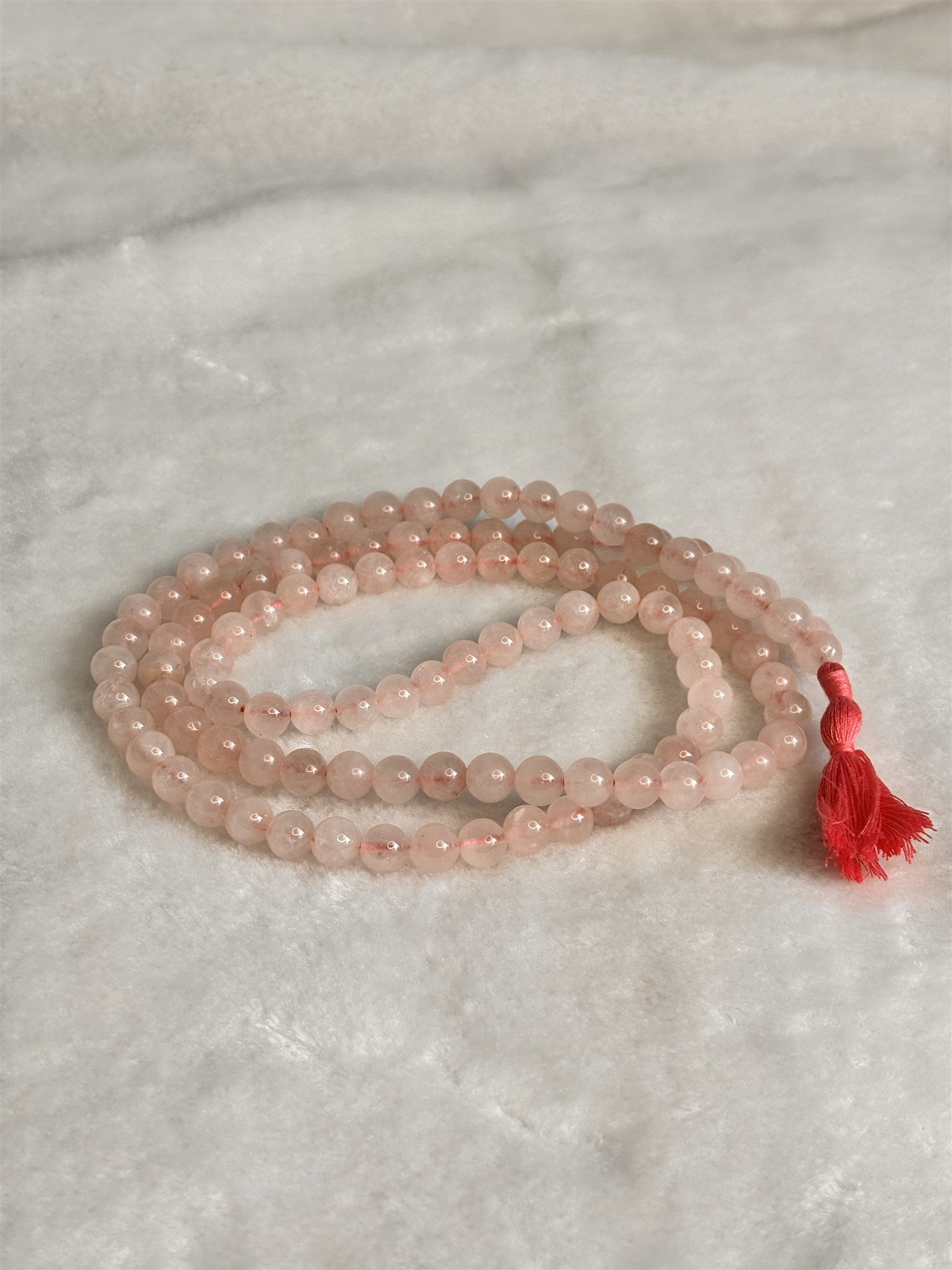 Rose Quartz prayer mala