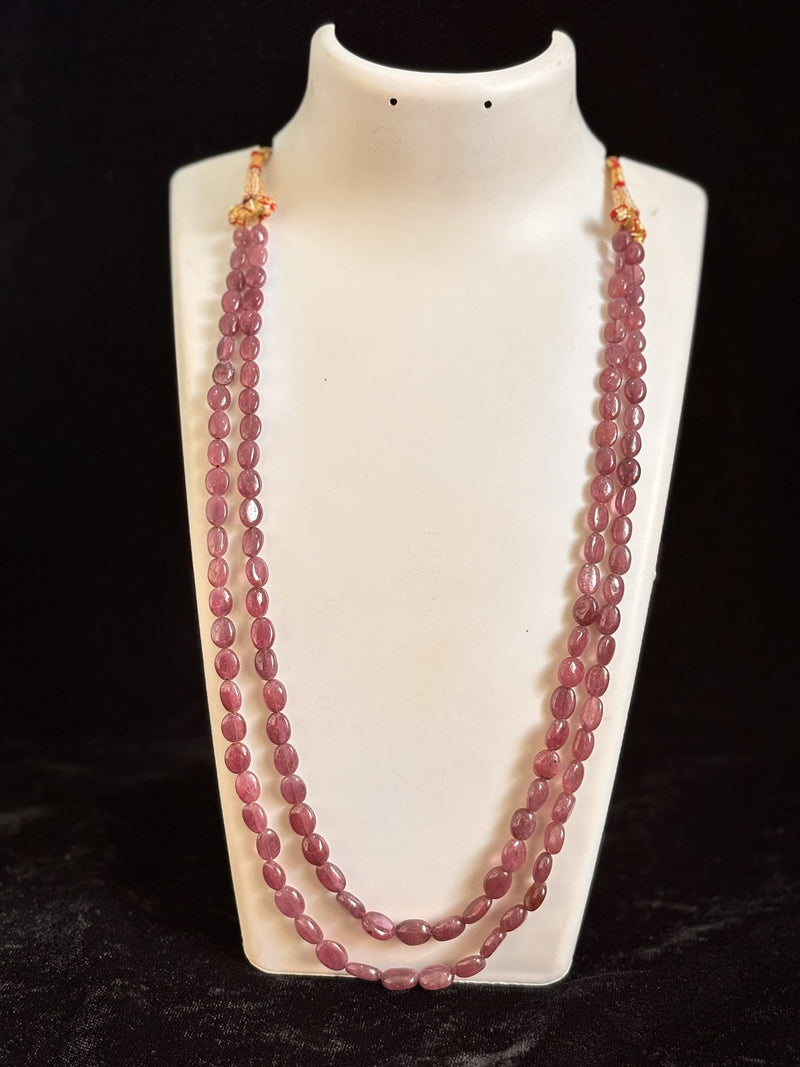 Ruby Indian Oval Necklace