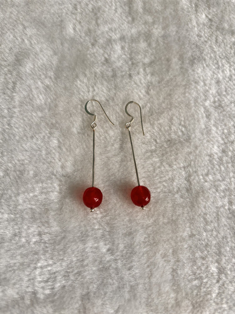 Natural Ruby Drop Earrings