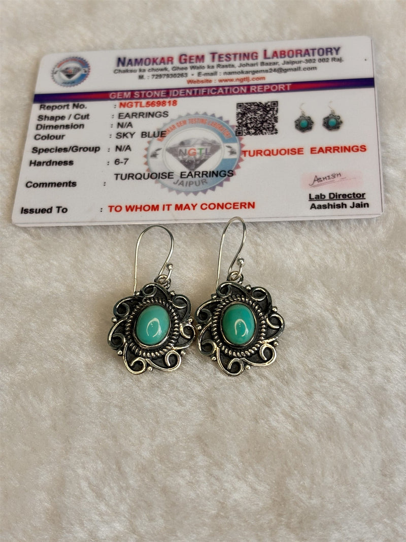 Natural Turquoise Earrings